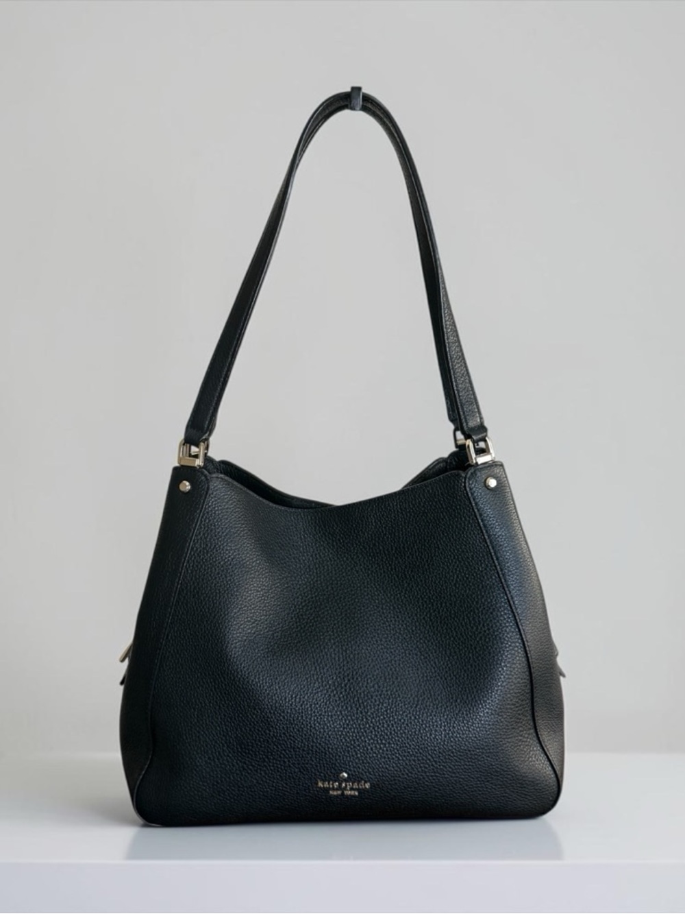 Authentic Kate Spade Leila Black Pebbled Leather Shoulder Bag! EUC!!